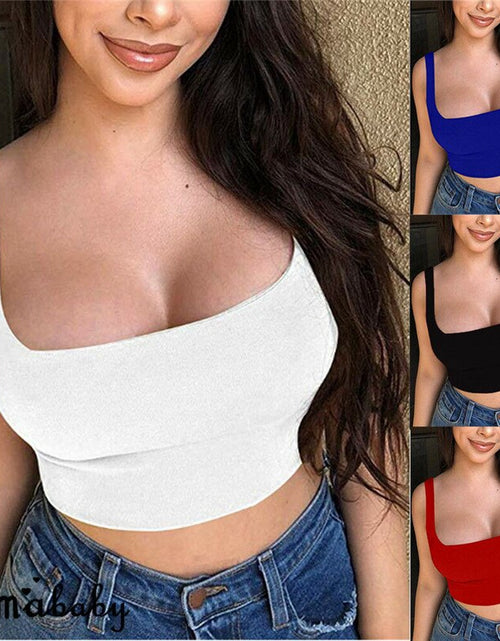 Load image into Gallery viewer, Women Sexy Crop Top Tank Summer Causal Vest Beach Sleeveless T-Shirt  Sports Holiday Tank Top 7 Colors
