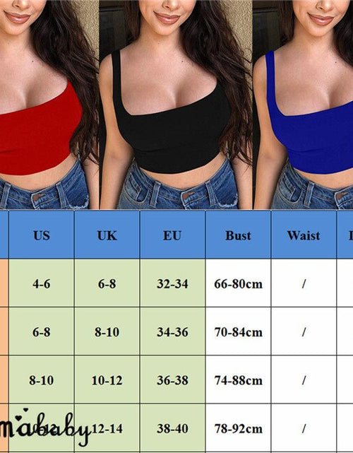 Load image into Gallery viewer, Women Sexy Crop Top Tank Summer Causal Vest Beach Sleeveless T-Shirt  Sports Holiday Tank Top 7 Colors
