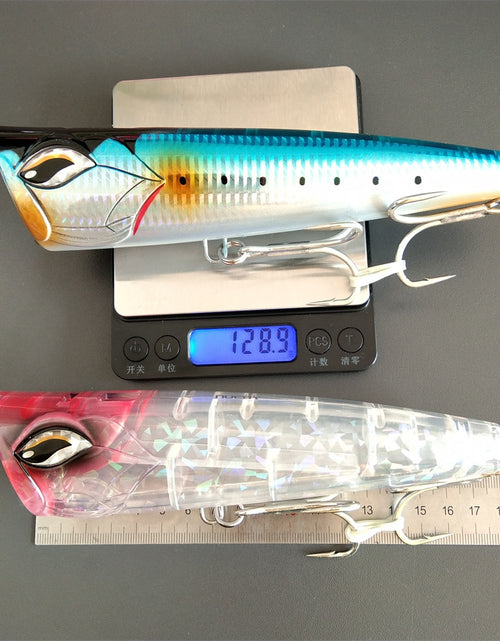 Load image into Gallery viewer, 1pc 190mm 129g Topwater Popper Fishing Lures Bubble Jet Popper Bait Wobblers for GT Tuna Sea Fishing Lure
