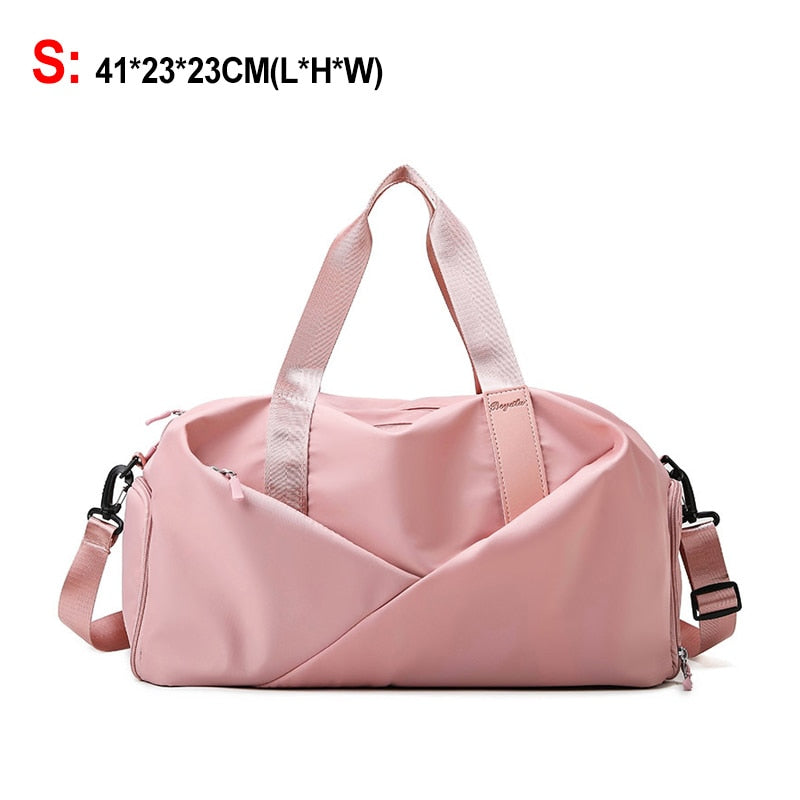 Women Sports Gym Bag Travel Dry Wet Bag Handbag Multifunction Swimming Shoulder Messenger Weekend Fitness Training Bag X393+A