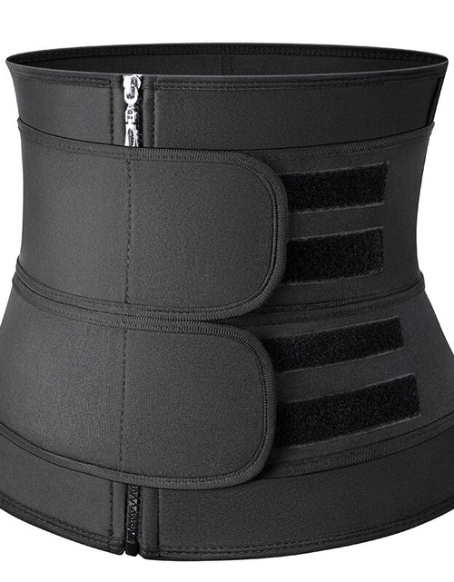 Load image into Gallery viewer, Men Body Shaper Neoprene Sauna Workout Waist Trainer Trimmer Belt for Weight Loss Sweat Belly Belt with Double Straps Shapewear
