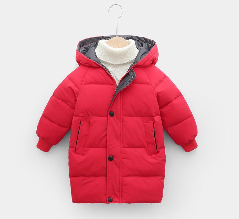 Autumn Winter New Children Down  Jacket Boys Girls Fashion Thick Warm Jacket Baby Hooded Warm Outwear Kids Cotton Coat 2-7 Year