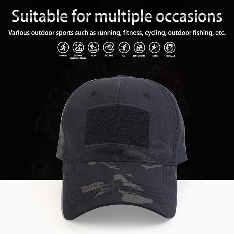 Military Baseball Caps Camouflage Tactical Army Soldier Combat Paintball Adjustable Summer Snapback Sun Hats Men Women