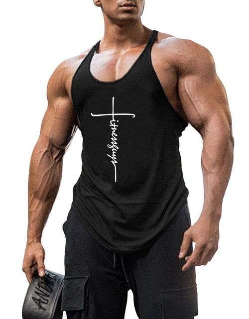 Load image into Gallery viewer, Gym Stringer Tank Top Men Bodybuilding Clothing Cotton Sleeveless Shirt Man Fitness Vest Singlet Sportwear Workout Tanktop
