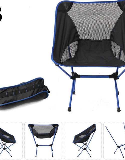 Load image into Gallery viewer, Detachable Portable Folding Moon Chair Outdoor Camping Chairs Beach Fishing Chair Ultralight Travel Hiking Picnic Seat Tools
