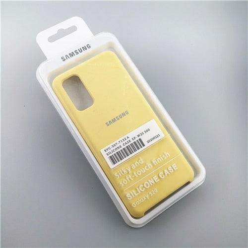 Samsung S20 Plus Ultra 5G Silicone Cover Original Liquid Silicone Case Shell For Galaxy S20+ S20U S20FE Back Cover With Box