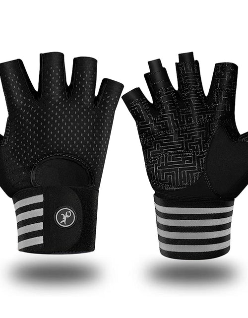 Load image into Gallery viewer, Gym Gloves Full Palm Protect Beathable Fitness Training Workout Gloves Anti-slip Weight Lifting Gloves Multi-Sport Glove
