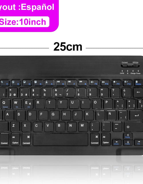 Load image into Gallery viewer, Mini Wireless Keyboard Bluetooth Keyboard For ipad Phone Tablet Russian Spainish Rechargeable keyboard For Android ios Windows
