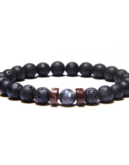 Load image into Gallery viewer, Beads Bracelet for Men Natural Volcanic Stone Bead Tibetan Buddha chakra Lava Stone Diffuser Bracelets Men Fashion New Jewelry
