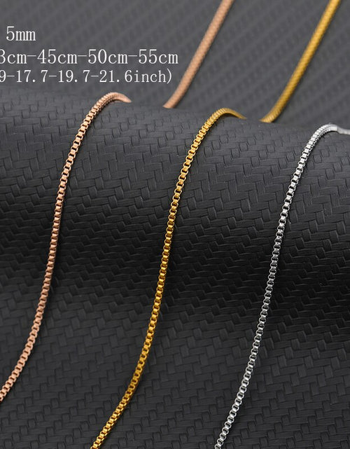 Load image into Gallery viewer, Stainless Steel Necklace for Men Women Curb Cuban Link Chain Chokers Vintage Gold Golor Chains Christmas Gift
