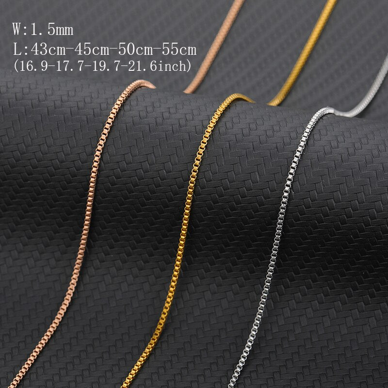 Stainless Steel Necklace for Men Women Curb Cuban Link Chain Chokers Vintage Gold Golor Chains Christmas Gift