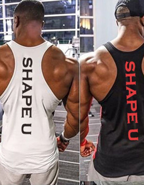 Load image into Gallery viewer, Sports Running T-shirt Men Gym Fitness Tops Tee Shirt Stringer Bodybuilding Singlets Muscle Vest T Shirt Workout Shirt
