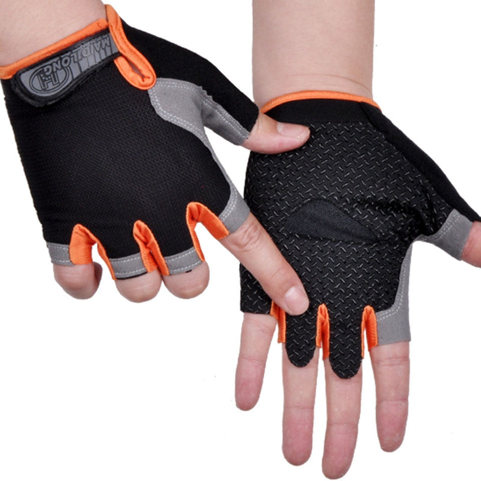 HOT Cycling Anti-slip Anti-sweat Men Women Half Finger Gloves Breathable Anti-shock Sports Gloves Bike Bicycle Glove