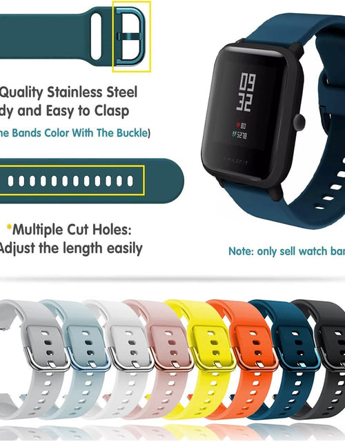 Load image into Gallery viewer, 20mm Silicone Watch Strap For Amazfit GTS 4/2 Mini Strap Replacement Strap For Amazfit GTS/GTS 2 Strap For Amazfit Bip/U/U Pro
