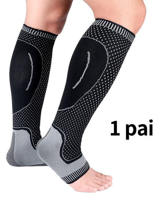 Load image into Gallery viewer, 2 PCS Sports guard Leg Sleeves calf Compression bracelet unisex basketball football running leggings breathable warm socks
