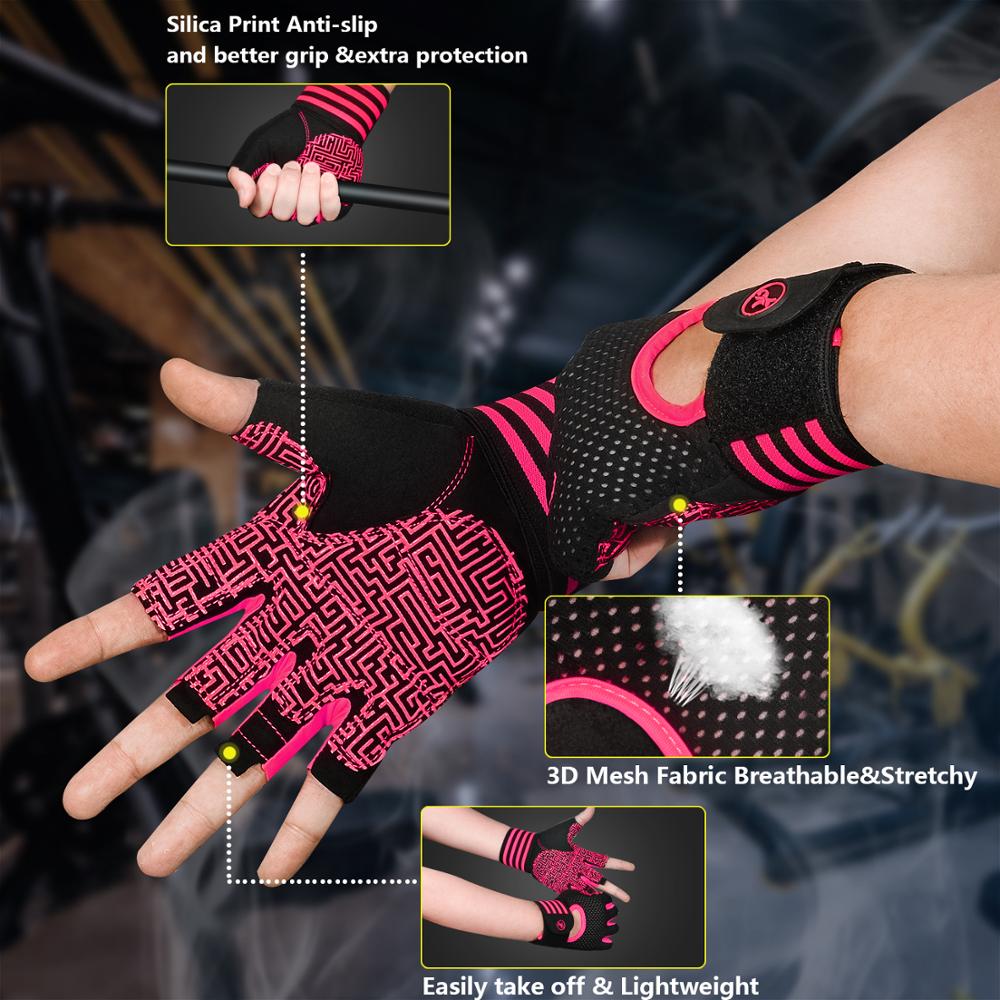 Gym Gloves Full Palm Protect Beathable Fitness Training Workout Gloves Anti-slip Weight Lifting Gloves Multi-Sport Glove