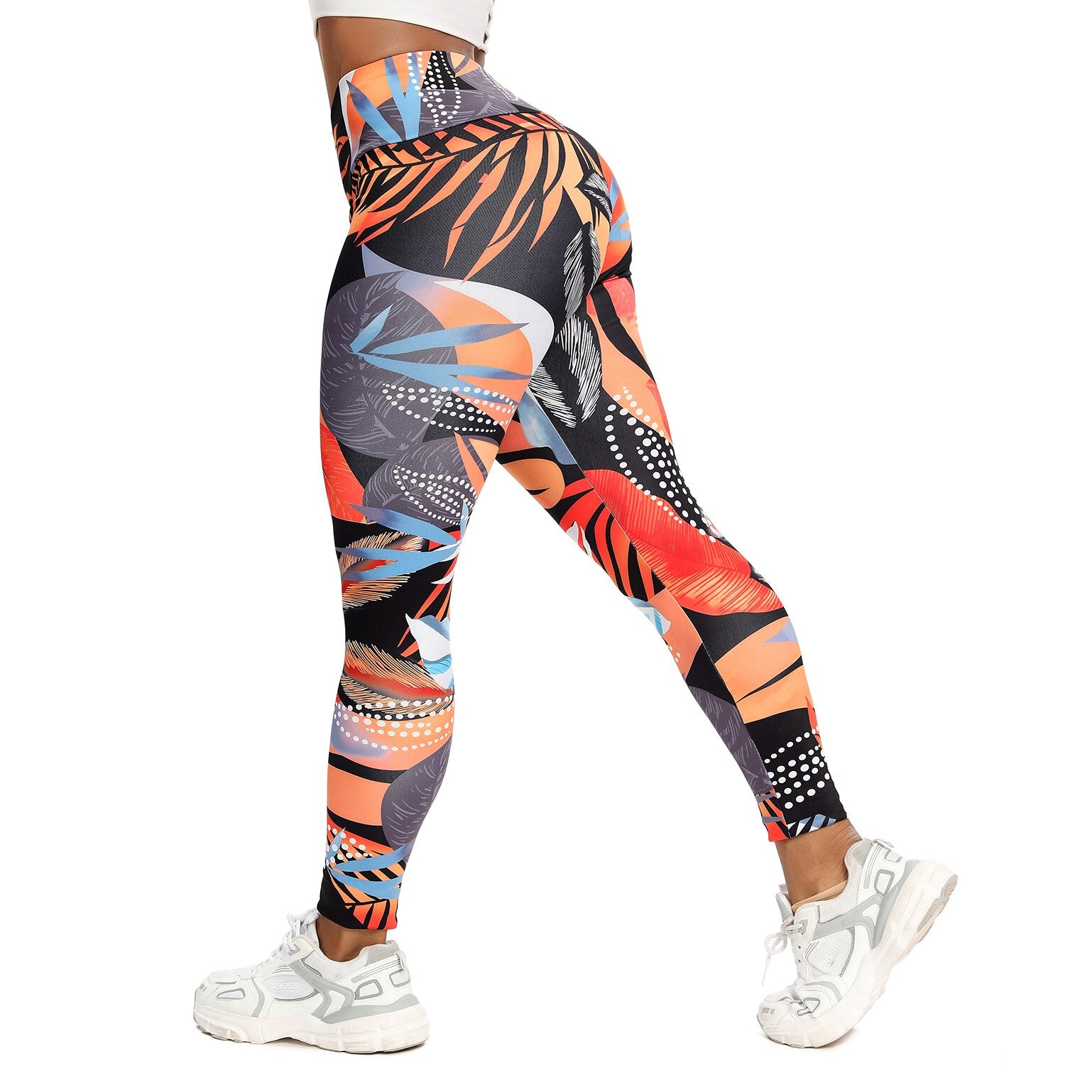 Printing Leggings Fitness Yoga Pants Women High Waist Push Up Hip  Workout Elastic Tights Running Activewear Gym Sports Pants