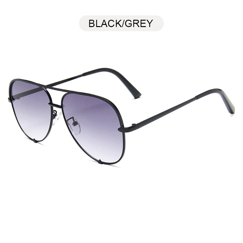 Sunglasses Women Fashion Alloy Pilot Sun Glasses Men Gradient Lens Driving Shades Ladies UV400