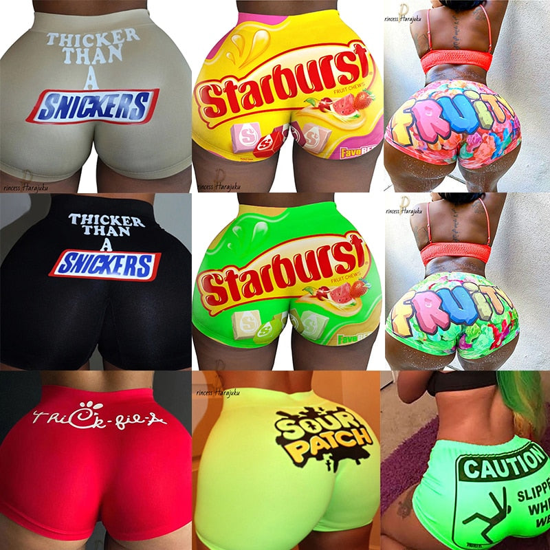 2020 Hot Sale Fashion Sexy Biker Shorts Womens Shorts Print Shorts Summer Casual High Waist Short Sports Outdoor