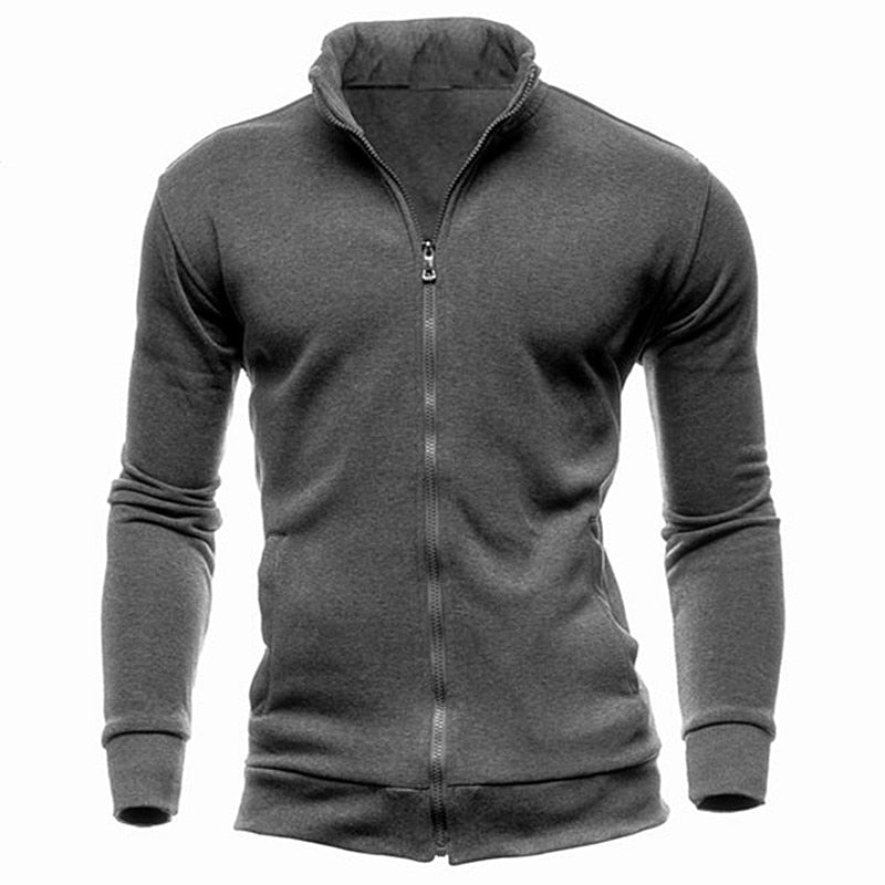 New Men&#39;s No Hoodies Sweatshirts Zipper Stand Collar Men Sweatshirts For Male No Hooded Sweatshirt Man Pullover