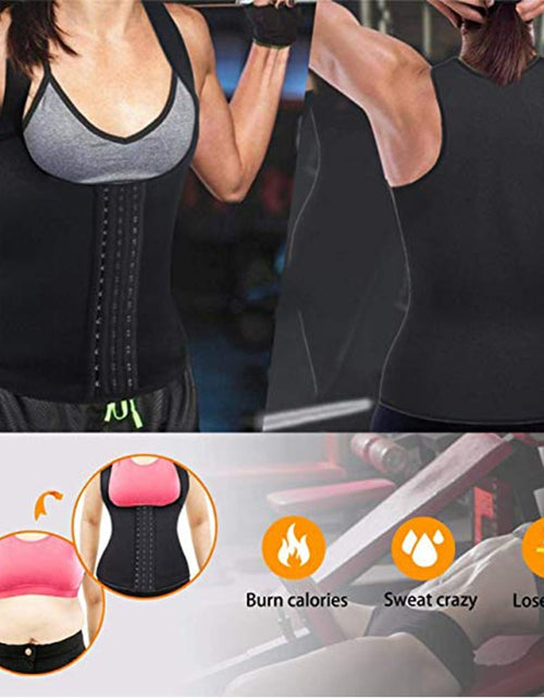 Load image into Gallery viewer, Women Shapewear Weight Loss Neoprene Sauna Sweat Waist Trainer Corset Tank Top Vest Sport Workout Slimming Body Shaper
