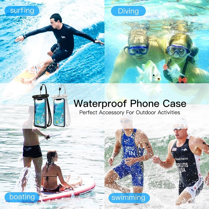 Waterproof Phone Case For Iphone Samsung Xiaomi Swimming Dry Bag Underwater Case Water Proof Bag Mobile Phone Coque Cover