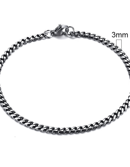 Load image into Gallery viewer, 3-11mm Chunky Miami Curb Chain Bracelet for Men, Stainless Steel Cuban Link Chain Wristband Classic Punk Heavy Male Jewelry
