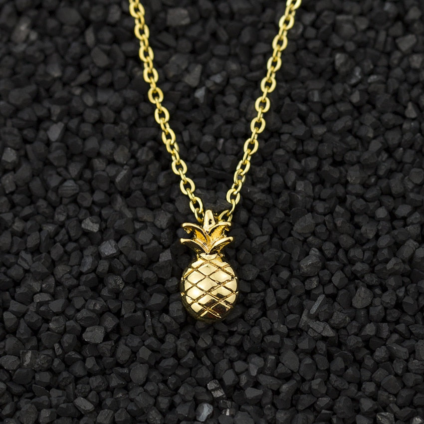 Mini Pineapple Charm Necklace Women Men Fashion Jewelry Summer Fruit Dainty   Ananas Collier Femme 2020