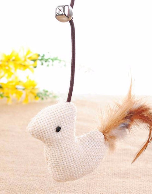 Load image into Gallery viewer, Interactive Cat Toy Funny Simulation Feather Bird with Bell Cat Stick Toy for Kitten Playing Teaser Wand Toy Cat Supplies
