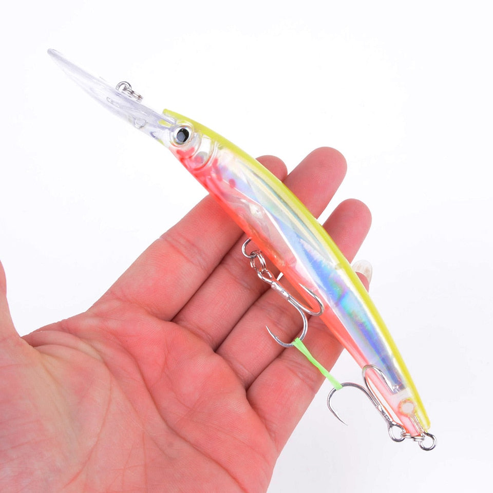 1pcs 17cm 24g Wobbler Fishing Lure Big Crankbait Minnow Peche Bass Trolling Artificial Bait Pike Carp lures Peche Fishing tackle