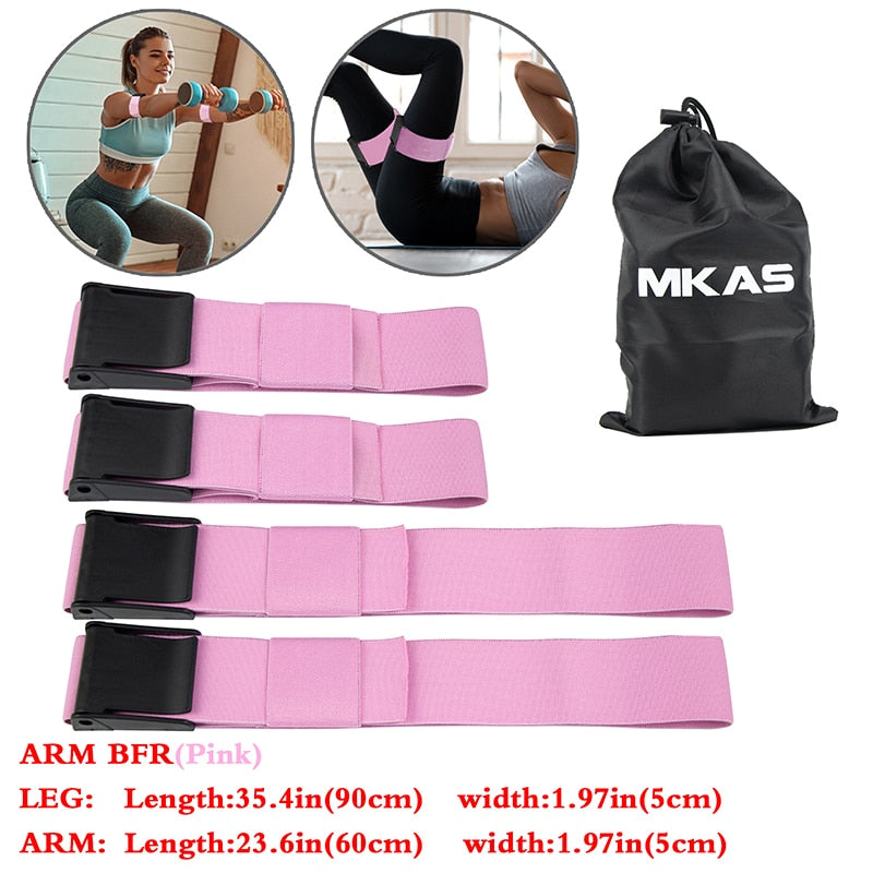 Occlusion Wraps Pro Resistance Bands BFR Bands Arm Leg Blaster Elastic Exercise Blood Flow Restriction Training Gym Fitness