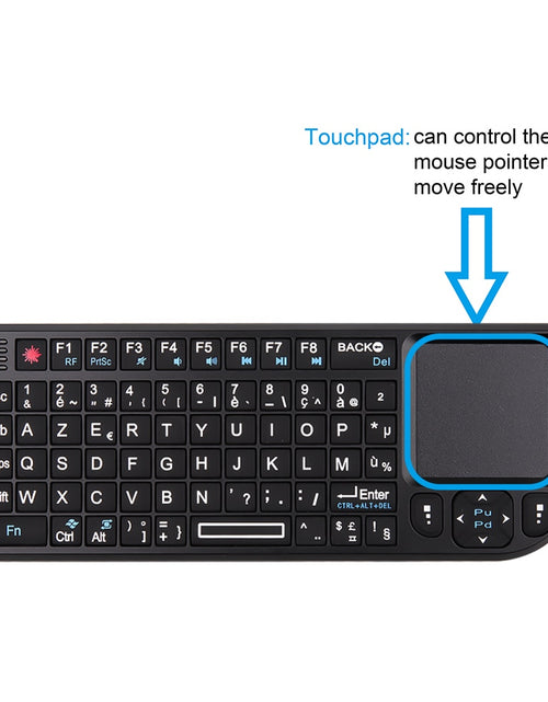 Load image into Gallery viewer, HOT Mini 2.4G RF Wireless Keyboard Spanish French Russian English Keyboard Backlight Touchpad Mouse for PC Notebook Smart Tv Box
