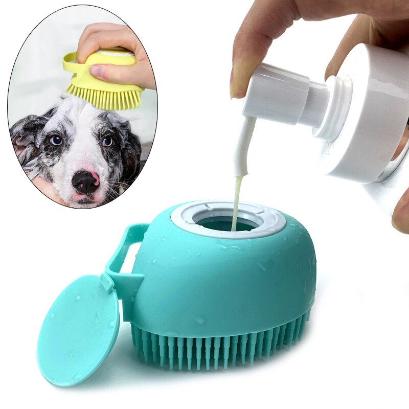 Pet Dog Massage Shampoo Bathroom Cat Bath Massage Brush Silicone Pet Accessories For Dogs Bathing Tools Dog Shower Brush