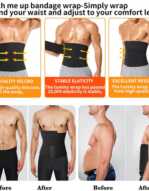 Load image into Gallery viewer, Men Waist Trainer Abdomen Body Shaper High Compression Modeling Strap Slimming Belly Belt Fitness Cincher Sweat Wraps Shapewear
