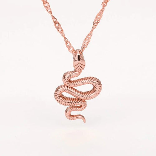 Load image into Gallery viewer, Snake Pendant Necklace For Women Simple Gold Color Animals Necklace Collar Pendant Stainless Steel Jewelry collar hombre
