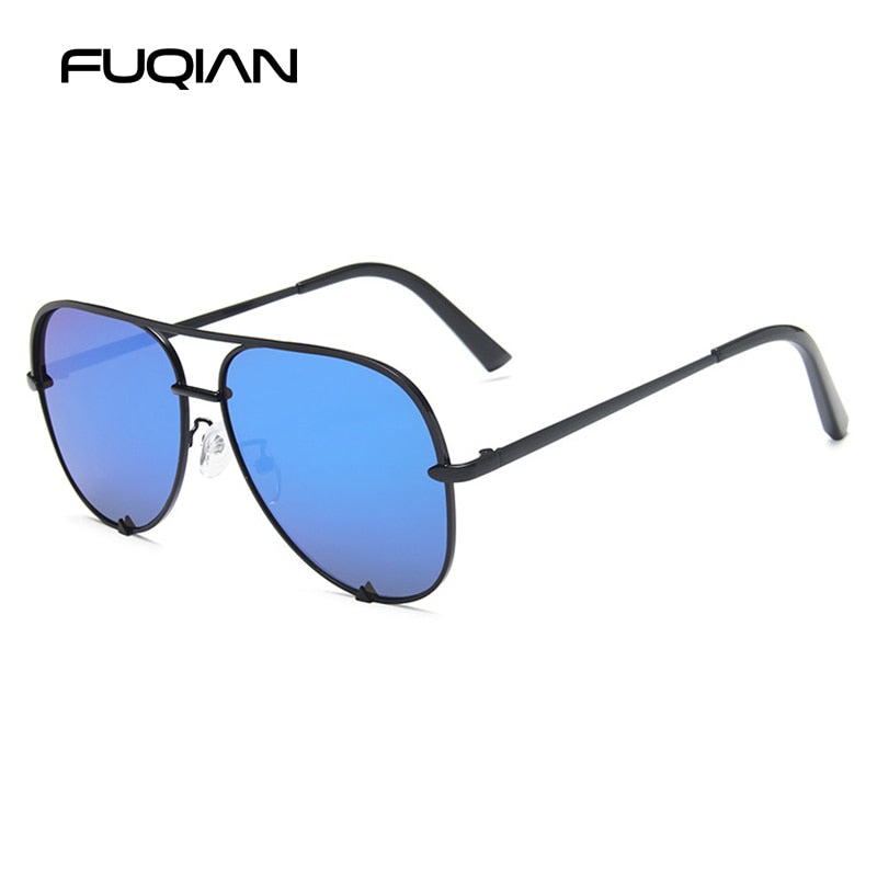 Sunglasses Women Fashion Alloy Pilot Sun Glasses Men Gradient Lens Driving Shades Ladies UV400