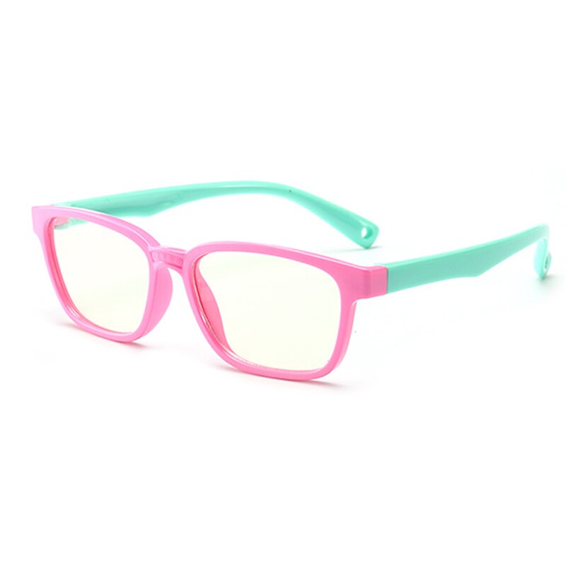 Children Bendable Silicone Anti-blue Light Glasses Flexible One-piece Safe Eyeglasses Plain Mirror Goggles Eyewear Frame