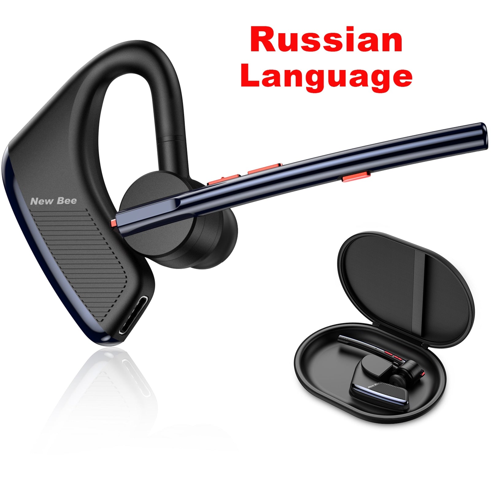 New Bluetooth 5.2 Headset Wireless Earphones Headphone with Dual Mic Hands-free Earpiece CVC8.0 Noise Cancelling Earbuds