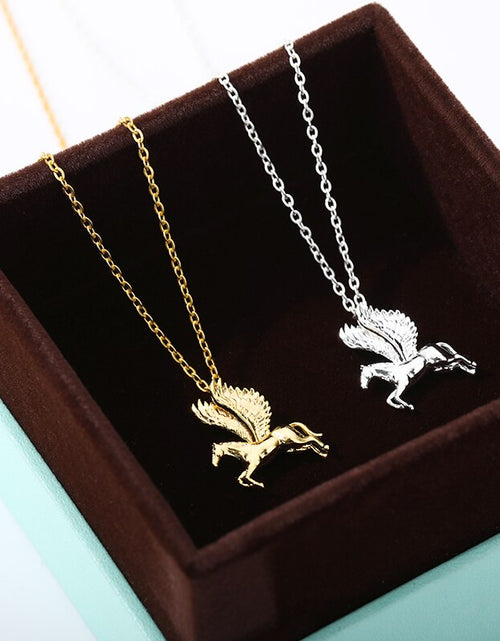 Load image into Gallery viewer, Stainless Steel Pegasus Necklace For Women Men Goth Gold Color Necklace Pendant 2020 Fashion Choker Boho Jewerly Christmas Gift
