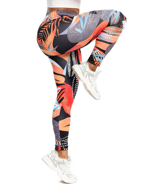 Load image into Gallery viewer, Printing Leggings Fitness Yoga Pants Women High Waist Push Up Hip  Workout Elastic Tights Running Activewear Gym Sports Pants
