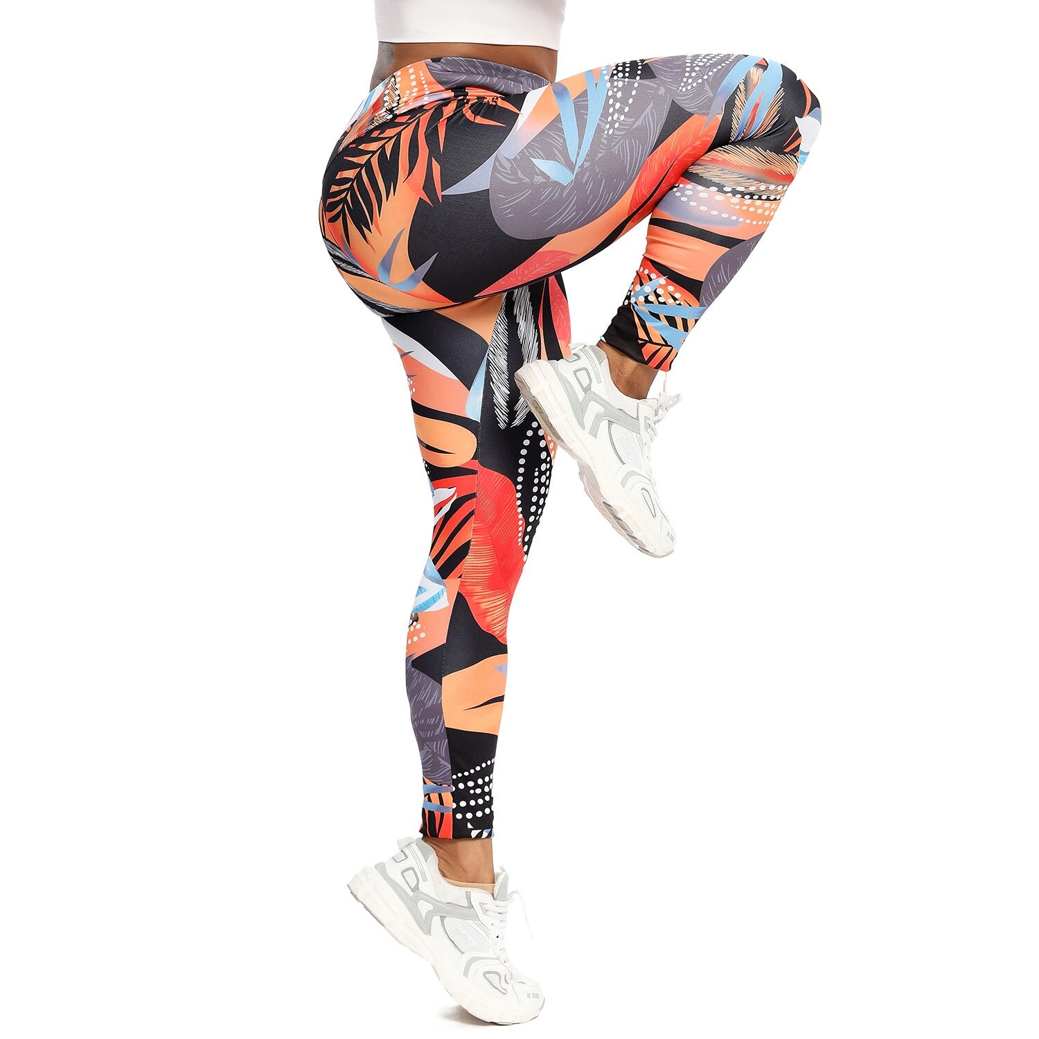 Printing Leggings Fitness Yoga Pants Women High Waist Push Up Hip  Workout Elastic Tights Running Activewear Gym Sports Pants