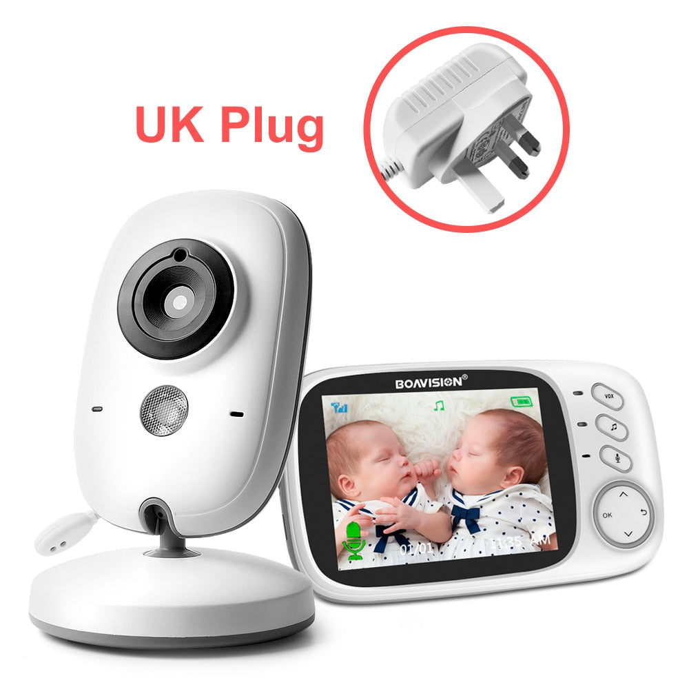 Video Baby Monitor 2.4G Wireless With 3.2 Inches LCD 2 Way Audio Talk Night Vision Surveillance Security Camera Babysitter