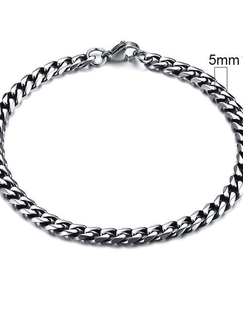 Load image into Gallery viewer, 3-11mm Chunky Miami Curb Chain Bracelet for Men, Stainless Steel Cuban Link Chain Wristband Classic Punk Heavy Male Jewelry
