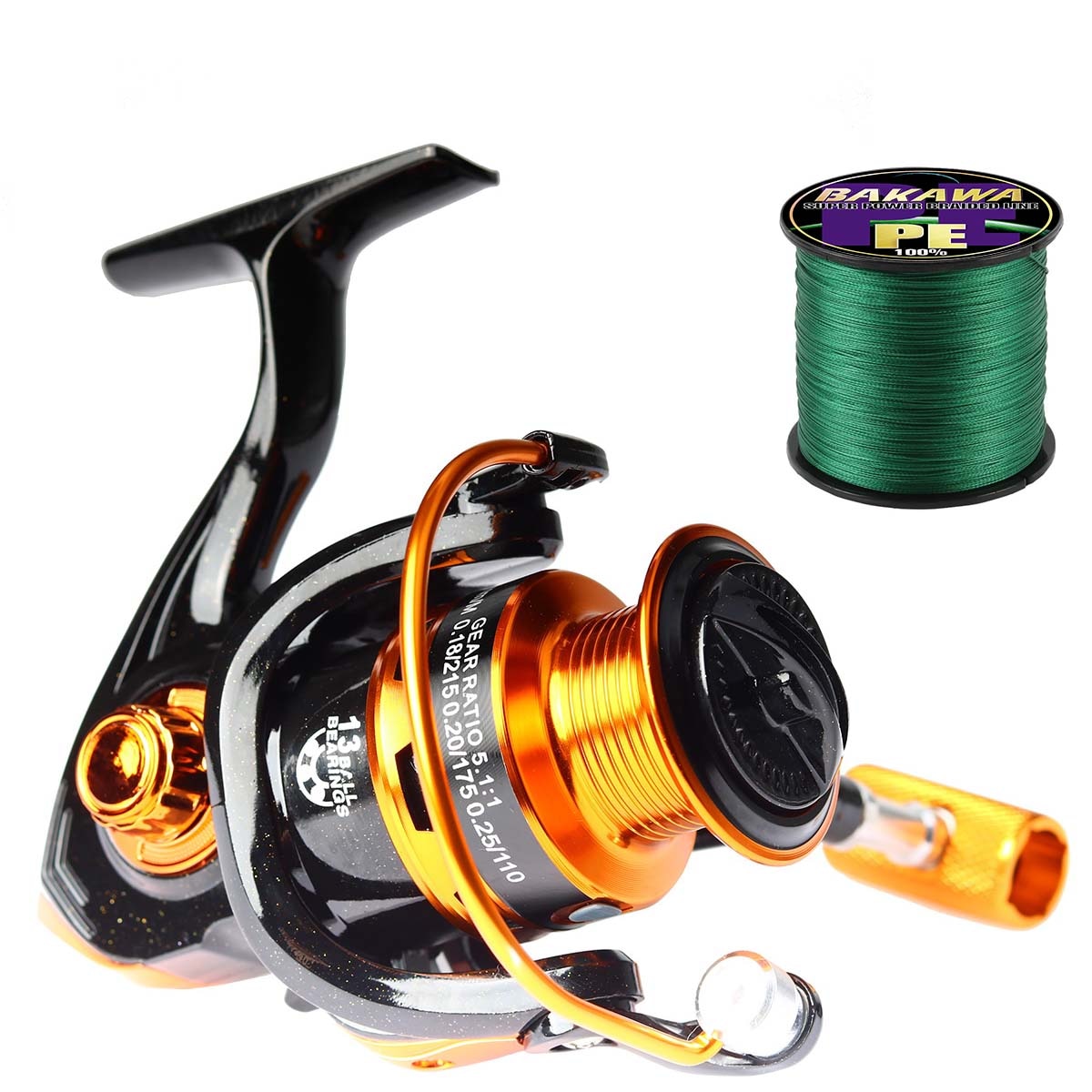 BAKAWA NEW Fishing Metal Spool Reel 1000~7000 Series 13 BB Accessories Metal Spool Spinning Wheel For Saltwater Carp Pesca