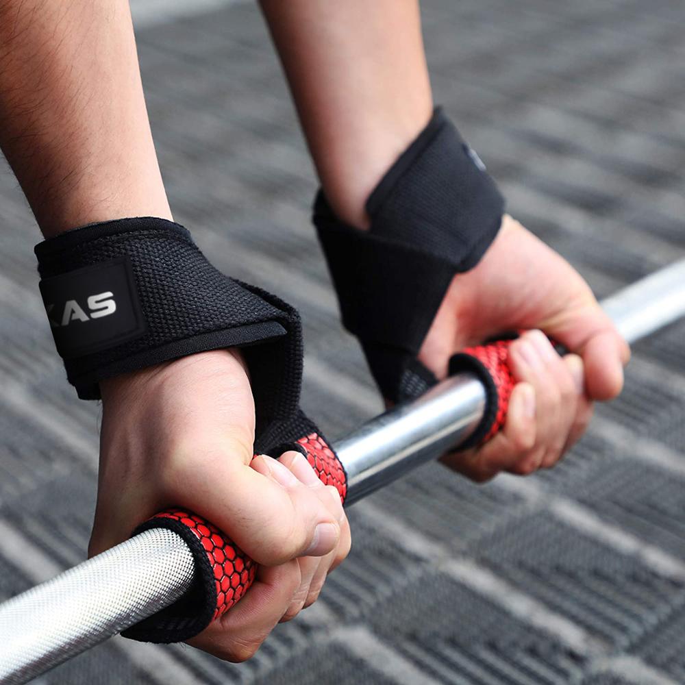 Weight lifting Wrist Straps Fitness Bodybuilding Training Gym lifting straps with Non Slip Flex Gel Grip