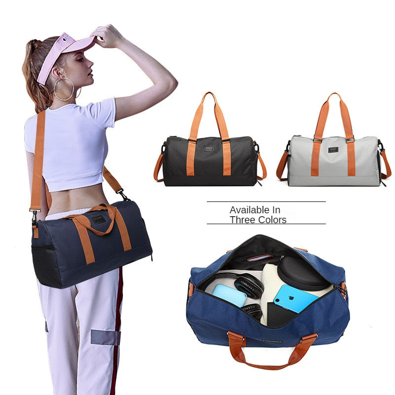 2021 NEW Men Gym Handbag For Training Bag Fitness Travel Storage bag Outdoor Sports Swim Women Dry Wet Gymtas Yoga Shoes Bag