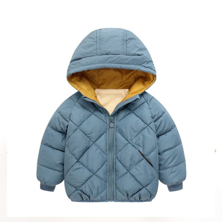 Autumn Winter New Children Down  Jacket Boys Girls Fashion Thick Warm Jacket Baby Hooded Warm Outwear Kids Cotton Coat 2-7 Year