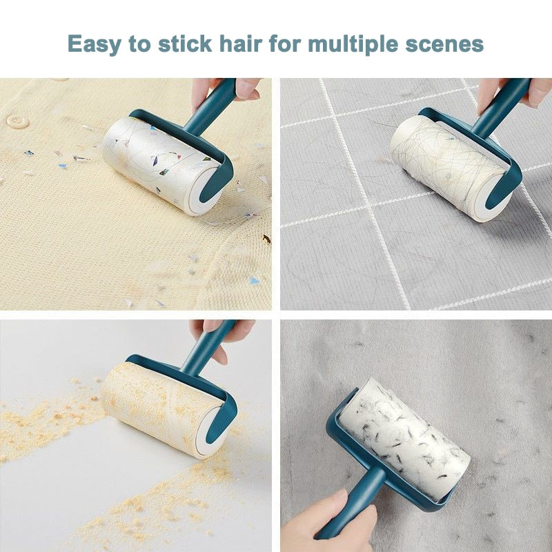 New Tearable Roll Paper Sticky Roller Brush Pet Hair Remover Clothes Carpet Cleaning Brush Plush Razor Household Cleaning Tool