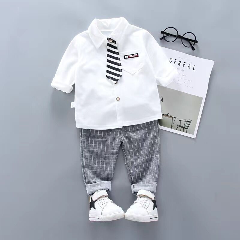 Children Kids Gentleman Clothing Suit Birthday Wedding Party Elegant Set Baby Boy Casual Wear Striped Shirt Vest Pants Costume