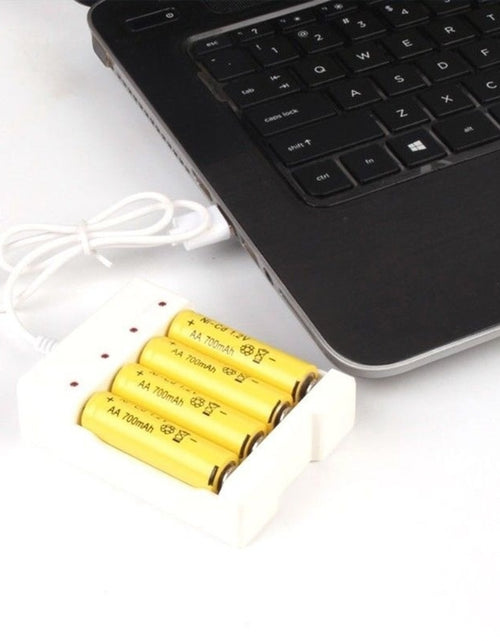 Load image into Gallery viewer, High-Speed USB 3/4 Slot Fast Rechargeable Battery Charger Short Circuit Protection AAA And AA Rechargeable Battery Station
